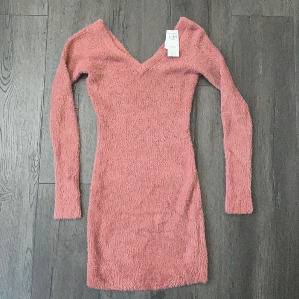 Abercrombie & Fitch Dusty Rose Pink Sweater Dress